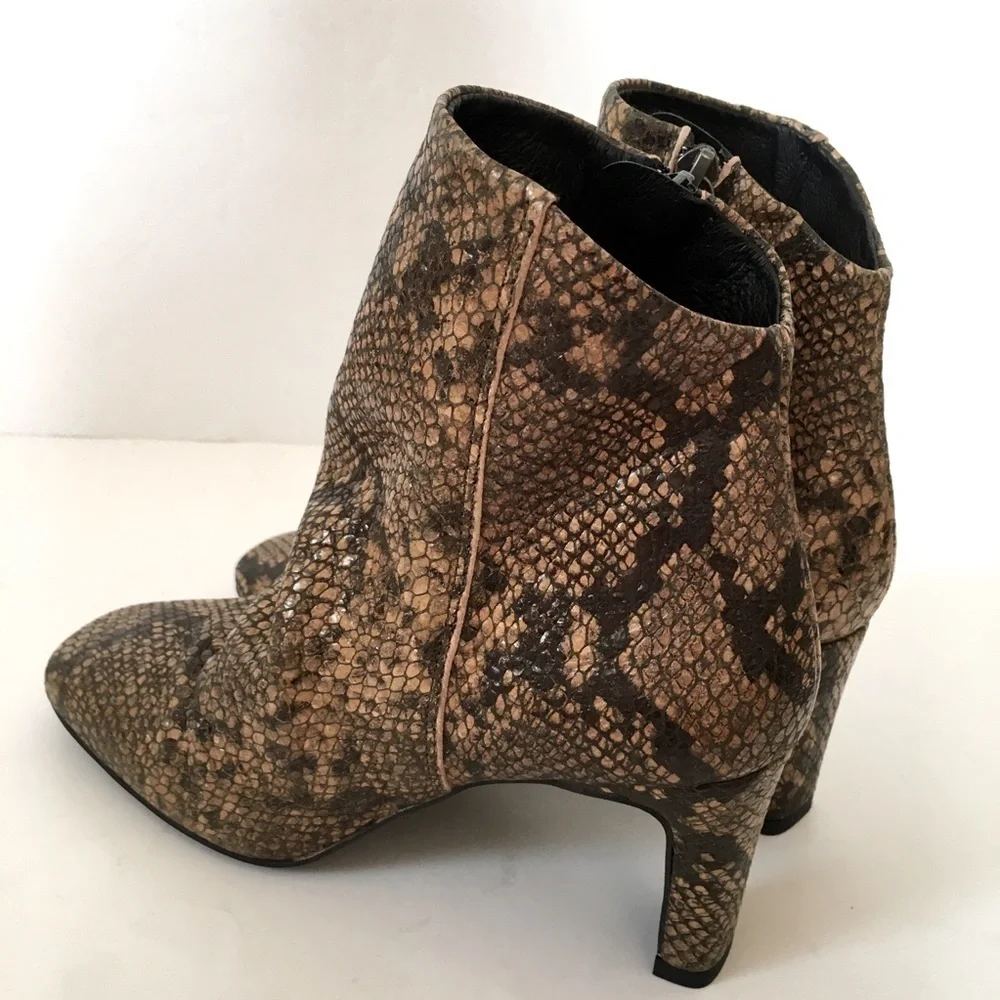 Free People Cybill Heel Brown Leather Ankle Boot